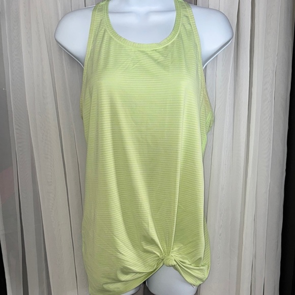 Athleta Green Tie Front Tank Top - Picture 1 of 7